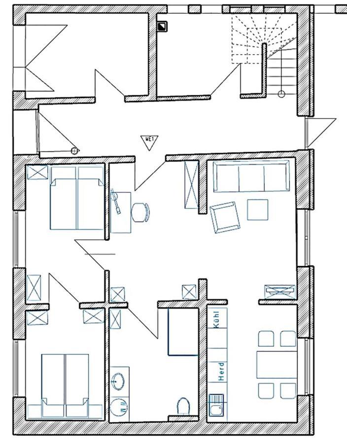 Stilvolle, Zentrale Ferienwohnung Bocksbruecke Mit Parkplatz Залцведел Екстериор снимка